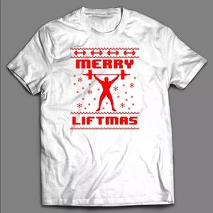 🎁 “MERRY LIFTMAS” T-SHIRT/UNISEX Size XXL